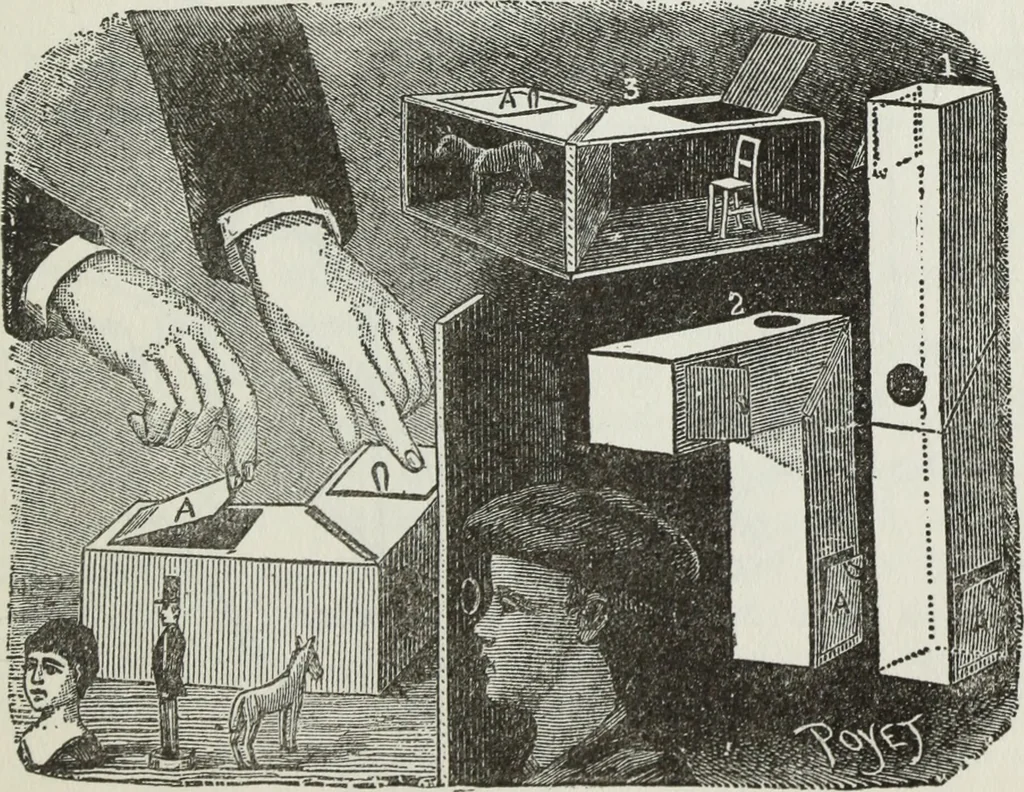 An illustration from Gilbert light experiments for boys, 1920, leaf 44