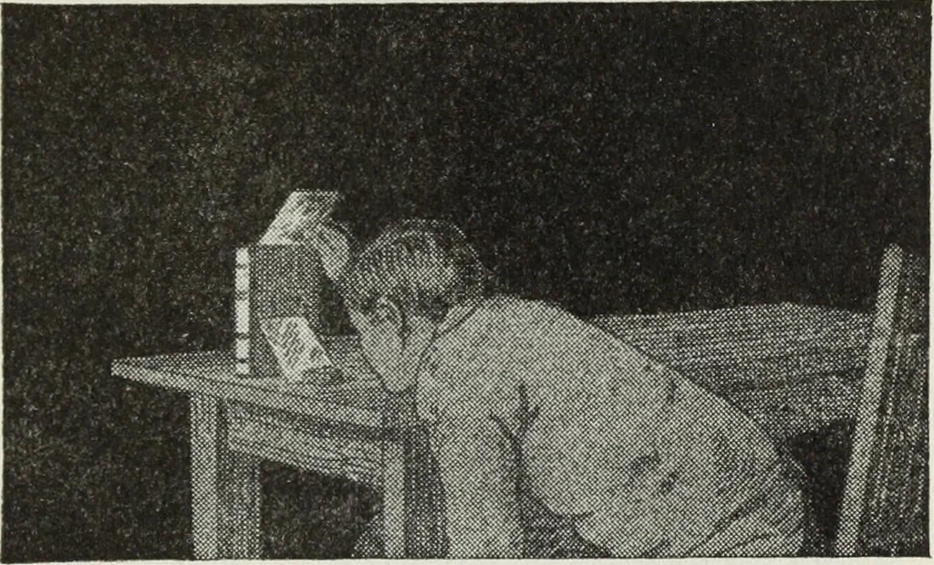 An illustration from Gilbert light experiments for boys, 1920, leaf 58