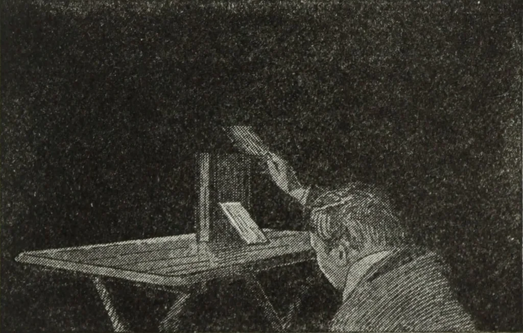 An illustration from Gilbert light experiments for boys, 1920, leaf 58