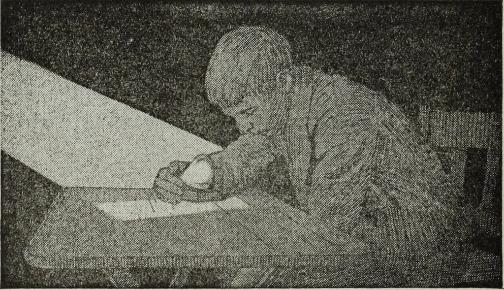 An illustration from Gilbert light experiments for boys, 1920, leaf 69