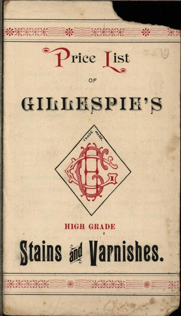 An illustration from Gillespie's "monarch" varnishes and japans., 1890, leaf 0