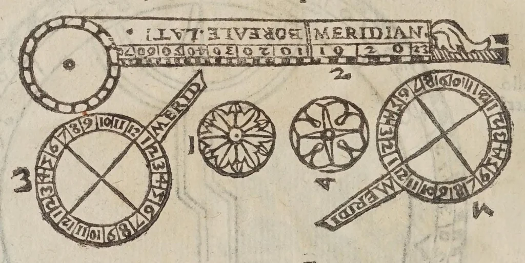 An illustration from Gio. Paolo Gallvcci ... Della fabrica et vso di diversi stromenti di astronomia, et cosmografia, oue si uede la somma della teorica, et pratica di queste due nobilissime scienze, 1598, leaf 318