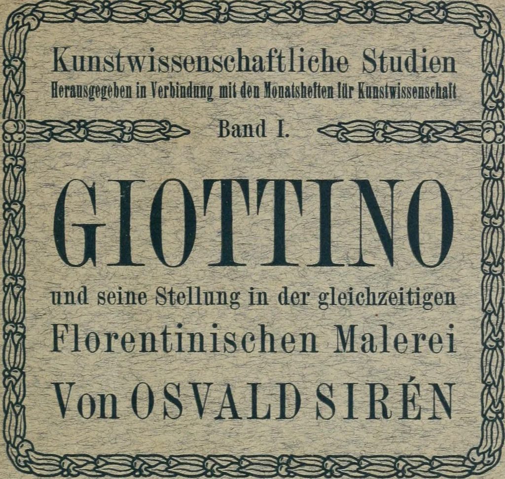 An illustration from Giottino und seine Stellung in der gleichzeitigen florentinischen Malerei, 1908, leaf 3