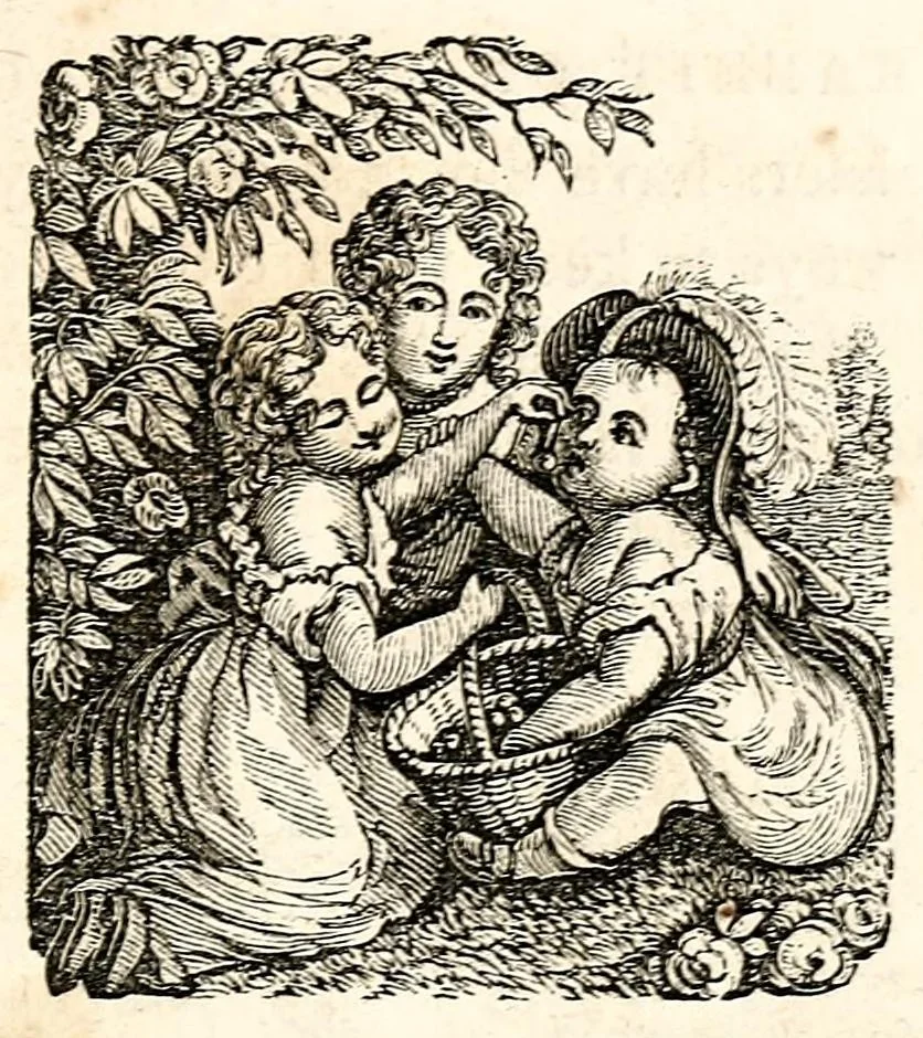 An illustration from The girl's own book, 1833, leaf 75
