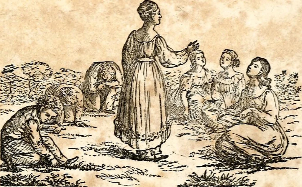 An illustration from The girl's own book, 1833, leaf 18
