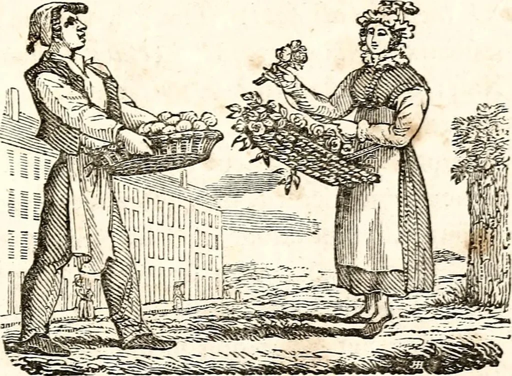 An illustration from The girl's own book, 1833, leaf 28