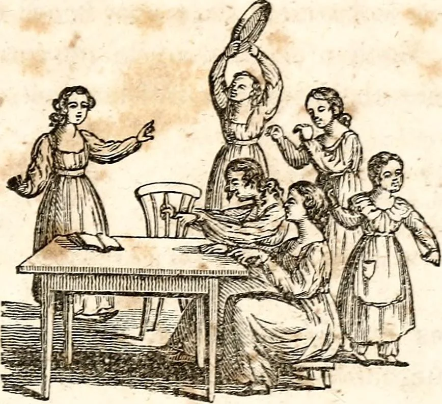 An illustration from The girl's own book, 1833, leaf 38