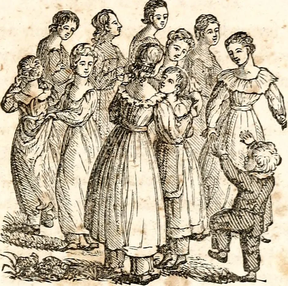 An illustration from The girl's own book, 1833, leaf 50