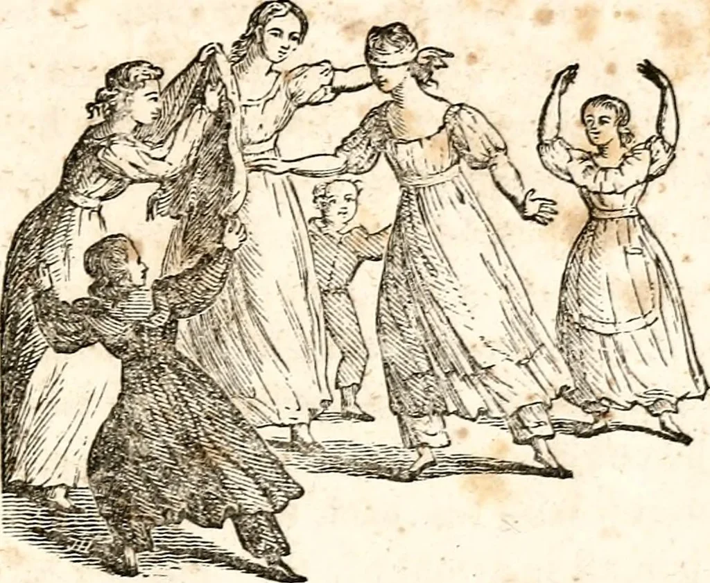 An illustration from The girl's own book, 1833, leaf 62