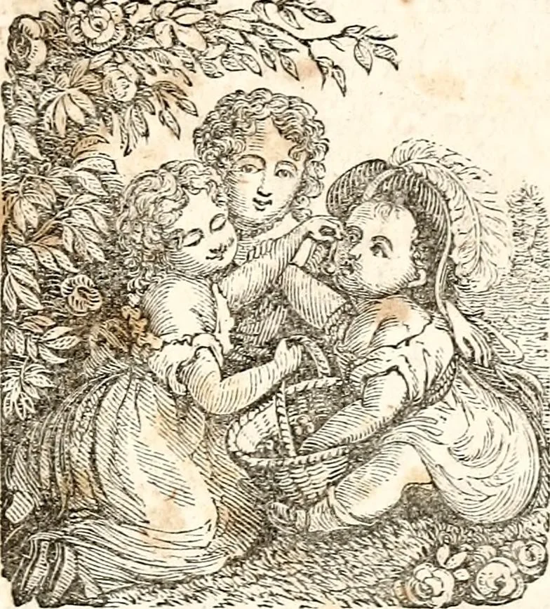 An illustration from The girl's own book, 1833, leaf 74
