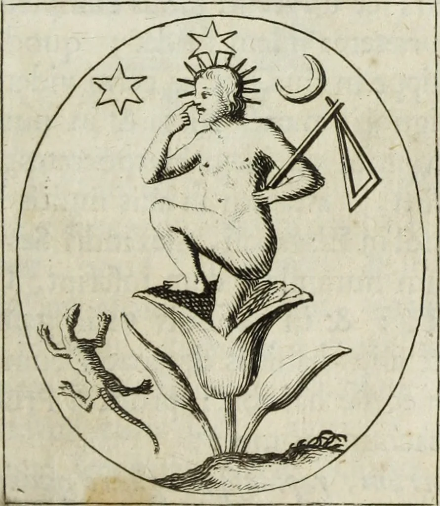 An illustration from Gisb. Cuperi Harpocrates, sive, Explicatio imagunculae argenteae perantiquae, quae in figuram Harpocratis formata representat solem : ejusdem Monumenta antiqua inedita ... ; accedit Stephani Le Moine Epistola de Melanophoris, 1687, leaf 18