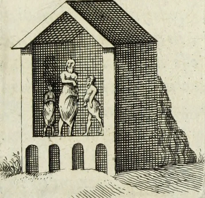 An illustration from Gisb. Cuperi Harpocrates, sive, Explicatio imagunculae argenteae perantiquae, quae in figuram Harpocratis formata representat solem : ejusdem Monumenta antiqua inedita ... ; accedit Stephani Le Moine Epistola de Melanophoris, 1687, leaf 226