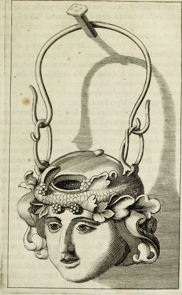 An illustration from Gisb. Cuperi Harpocrates, sive, Explicatio imagunculae argenteae perantiquae, quae in figuram Harpocratis formata representat solem : ejusdem Monumenta antiqua inedita ... ; accedit Stephani Le Moine Epistola de Melanophoris, 1687, leaf 72