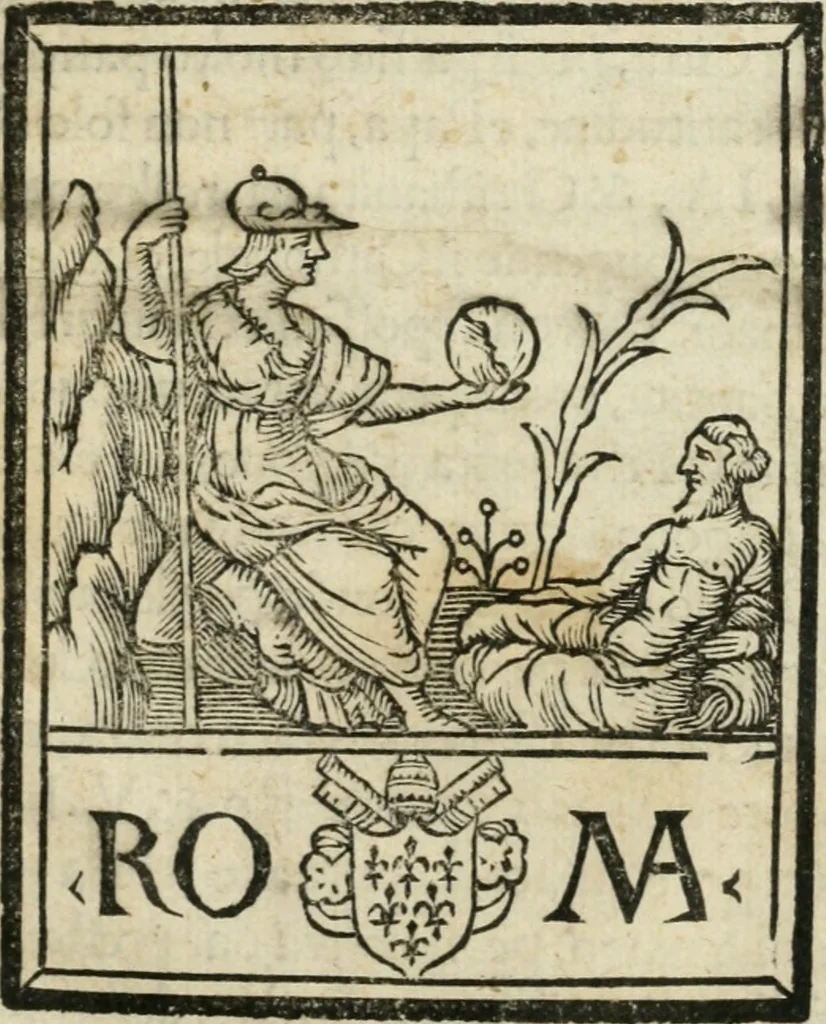 An illustration from Giuochi [e] pompe di Romani [e] lordine del triompho di Paulo Emilio nel giorno del giouedi di carnoale per la festa di Agona, 1536, leaf 4