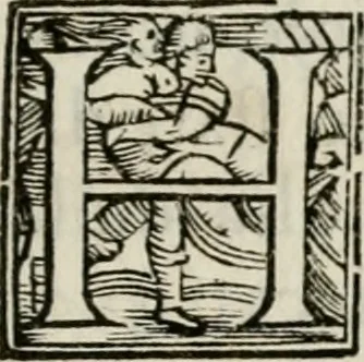 An illustration from Givnta fatta al ragionamento degli articoli et de verbi di Messer Pietro Bembo .., 1563, leaf 6