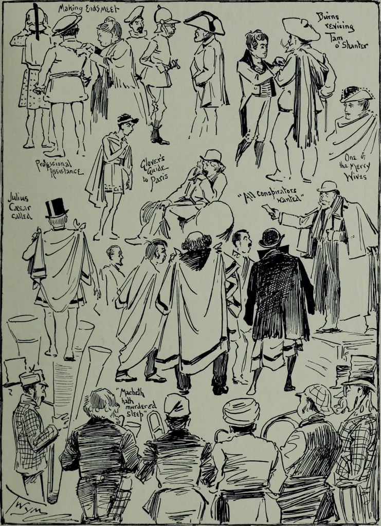 An illustration from Glasgow men and women, their children and some strangers within their gates : a selection from the sketches of Twym / by A.S. Boyd, 1905, leaf 104