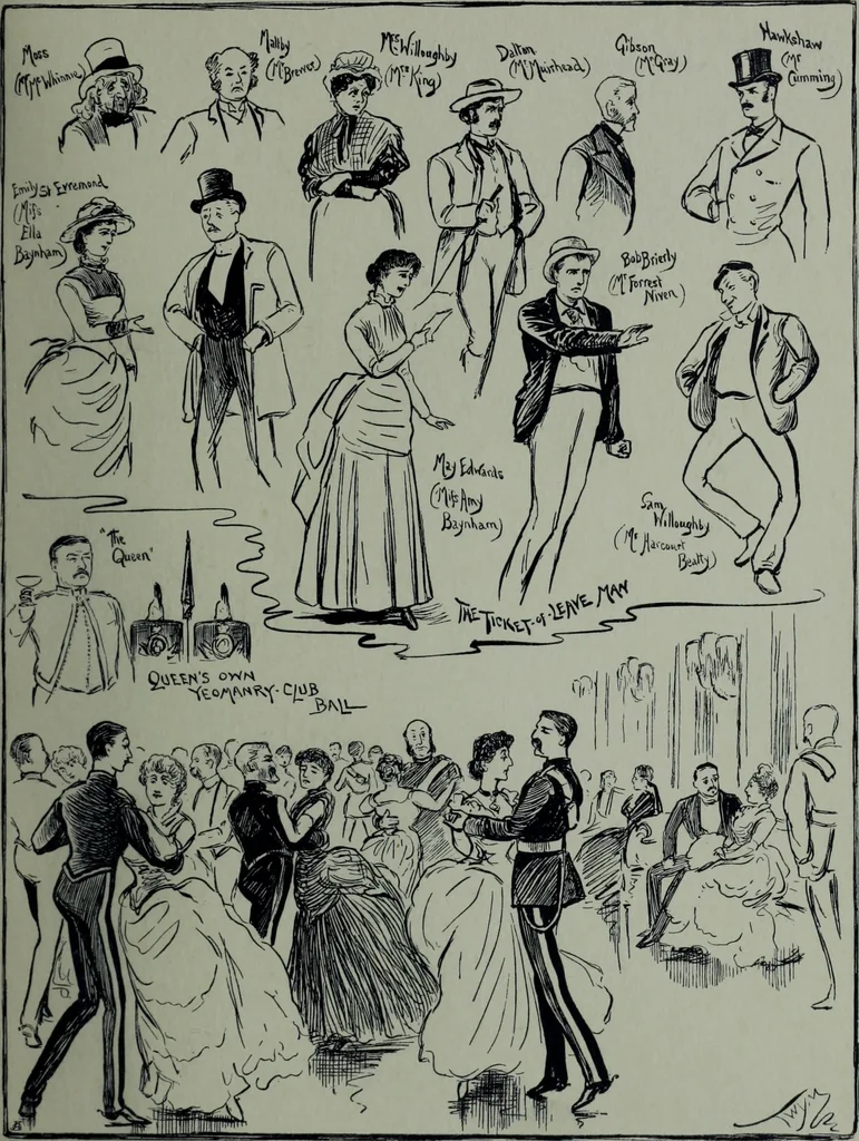 An illustration from Glasgow men and women, their children and some strangers within their gates : a selection from the sketches of Twym / by A.S. Boyd, 1905, leaf 116