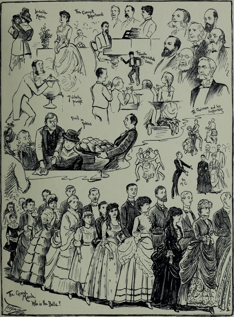 An illustration from Glasgow men and women, their children and some strangers within their gates : a selection from the sketches of Twym / by A.S. Boyd, 1905, leaf 152