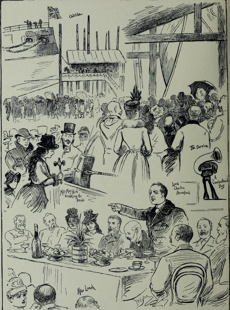 An illustration from Glasgow men and women, their children and some strangers within their gates : a selection from the sketches of Twym / by A.S. Boyd, 1905, leaf 165
