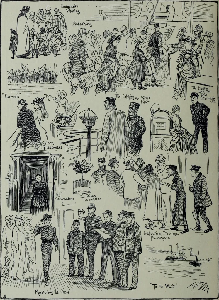 An illustration from Glasgow men and women, their children and some strangers within their gates : a selection from the sketches of Twym / by A.S. Boyd, 1905, leaf 169