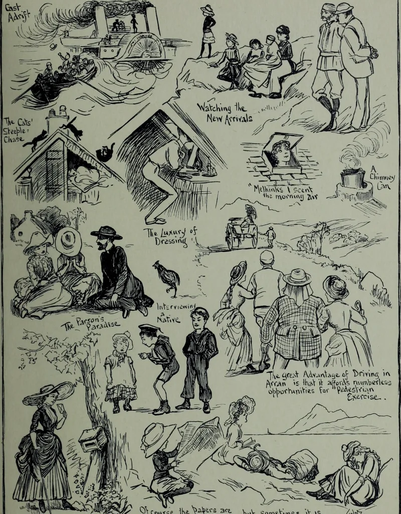 An illustration from Glasgow men and women, their children and some strangers within their gates : a selection from the sketches of Twym / by A.S. Boyd, 1905, leaf 176
