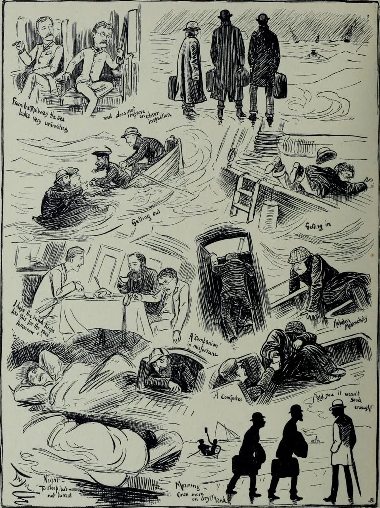 An illustration from Glasgow men and women, their children and some strangers within their gates : a selection from the sketches of Twym / by A.S. Boyd, 1905, leaf 185