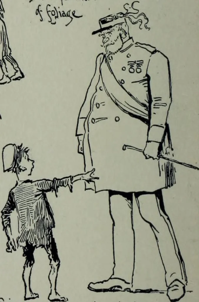 An illustration from Glasgow men and women, their children and some strangers within their gates : a selection from the sketches of Twym / by A.S. Boyd, 1905, leaf 189
