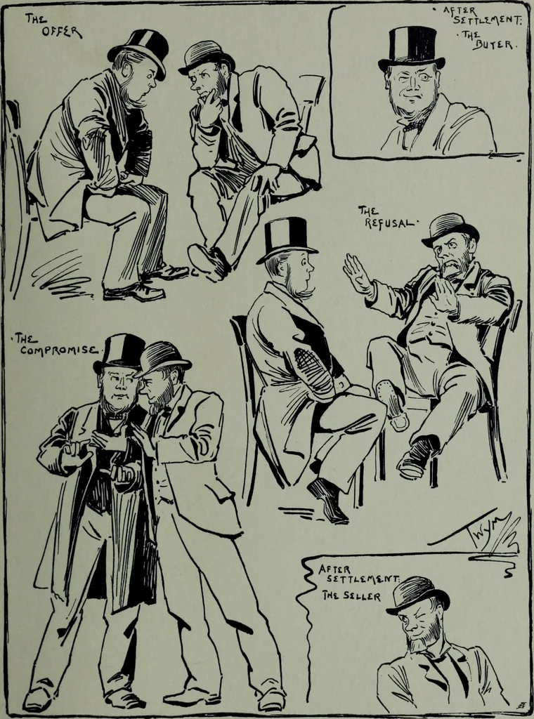 An illustration from Glasgow men and women, their children and some strangers within their gates : a selection from the sketches of Twym / by A.S. Boyd, 1905, leaf 200