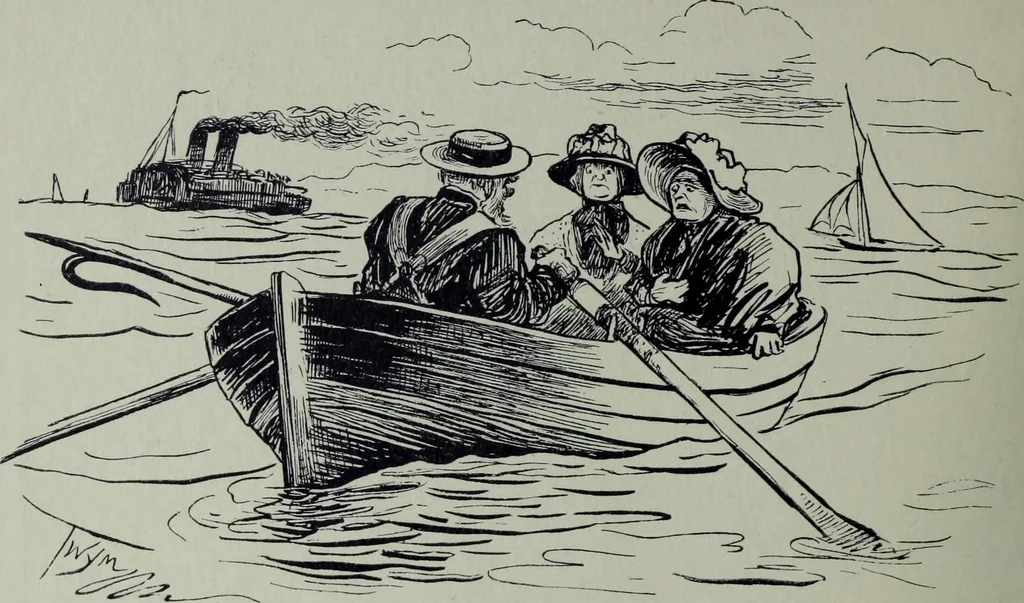 An illustration from Glasgow men and women, their children and some strangers within their gates : a selection from the sketches of Twym / by A.S. Boyd, 1905, leaf 201