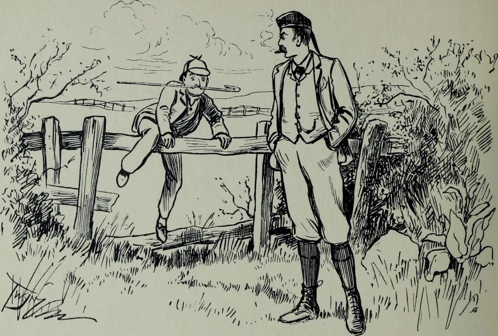 An illustration from Glasgow men and women, their children and some strangers within their gates : a selection from the sketches of Twym / by A.S. Boyd, 1905, leaf 205
