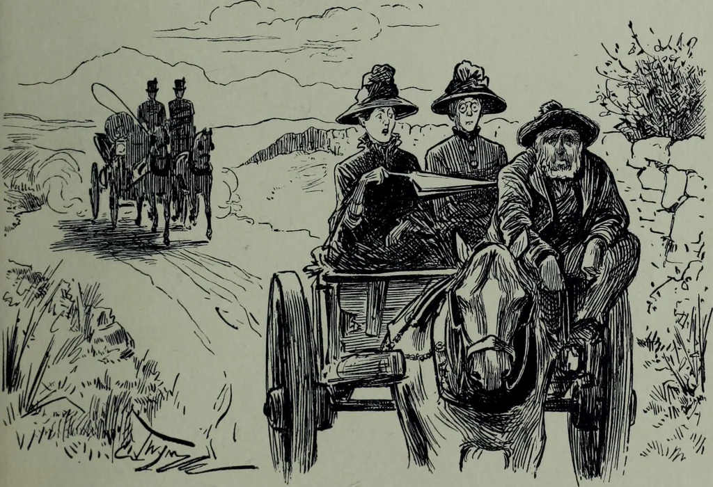 An illustration from Glasgow men and women, their children and some strangers within their gates : a selection from the sketches of Twym / by A.S. Boyd, 1905, leaf 208