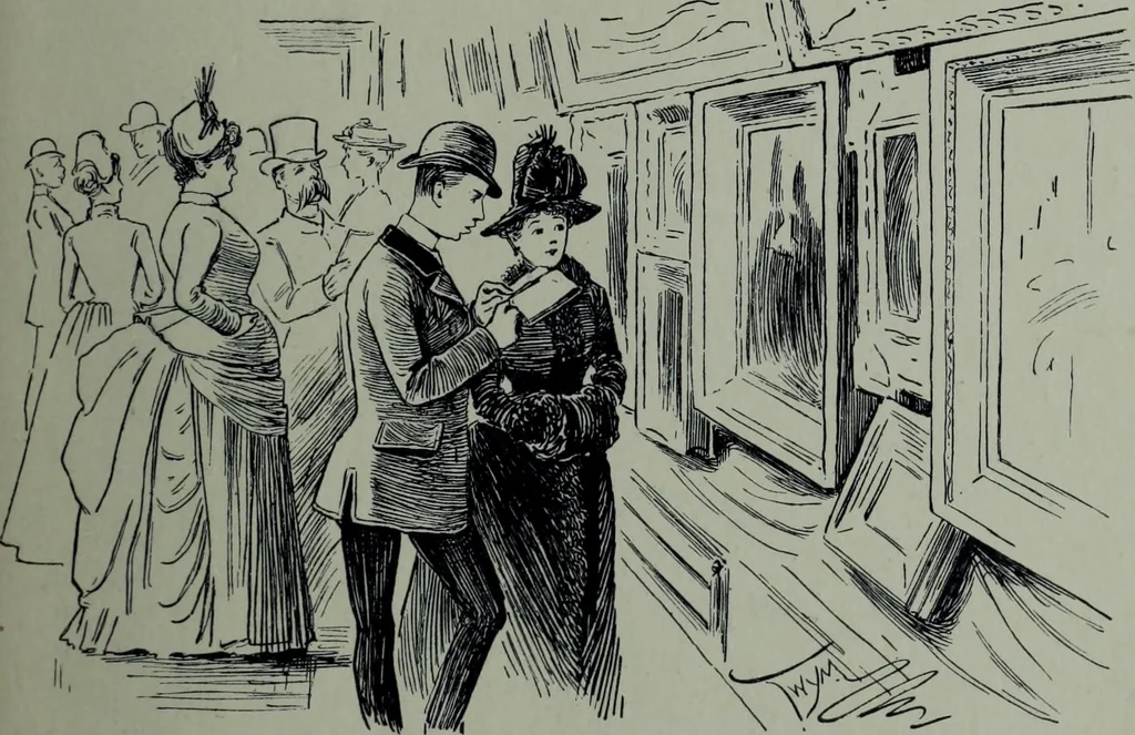 An illustration from Glasgow men and women, their children and some strangers within their gates : a selection from the sketches of Twym / by A.S. Boyd, 1905, leaf 212