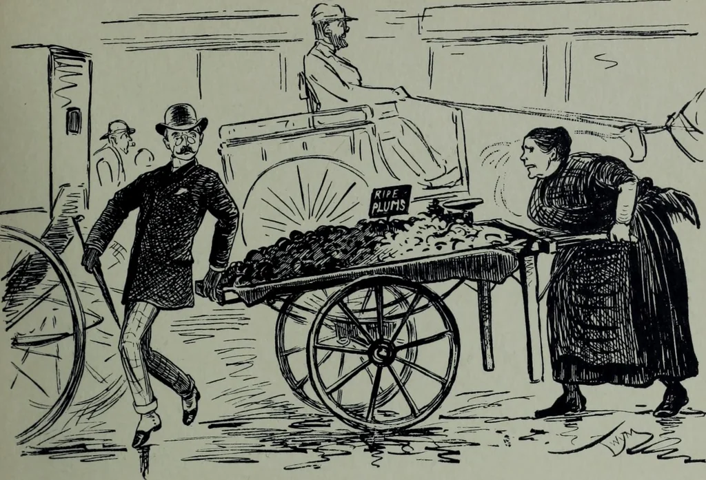 An illustration from Glasgow men and women, their children and some strangers within their gates : a selection from the sketches of Twym / by A.S. Boyd, 1905, leaf 216