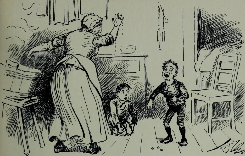 An illustration from Glasgow men and women, their children and some strangers within their gates : a selection from the sketches of Twym / by A.S. Boyd, 1905, leaf 224