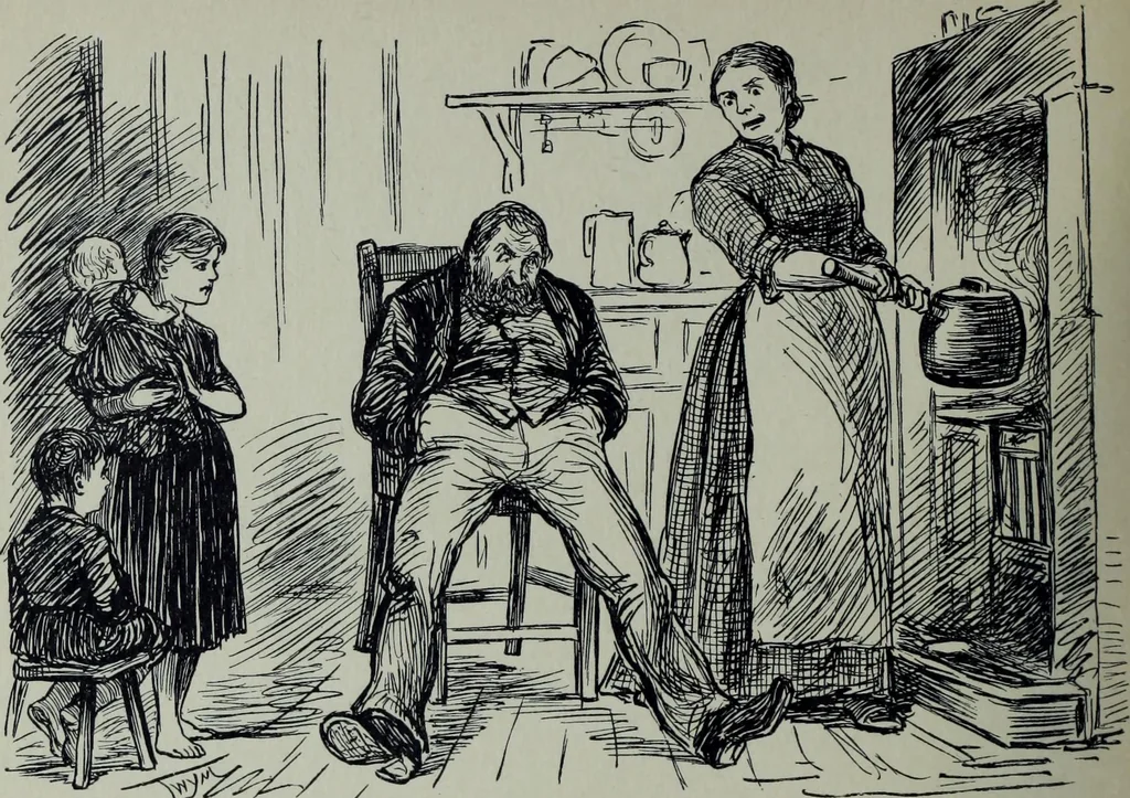 An illustration from Glasgow men and women, their children and some strangers within their gates : a selection from the sketches of Twym / by A.S. Boyd, 1905, leaf 225