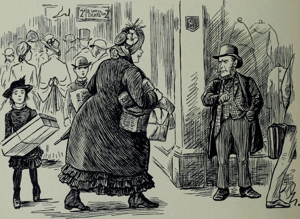 An illustration from Glasgow men and women, their children and some strangers within their gates : a selection from the sketches of Twym / by A.S. Boyd, 1905, leaf 225