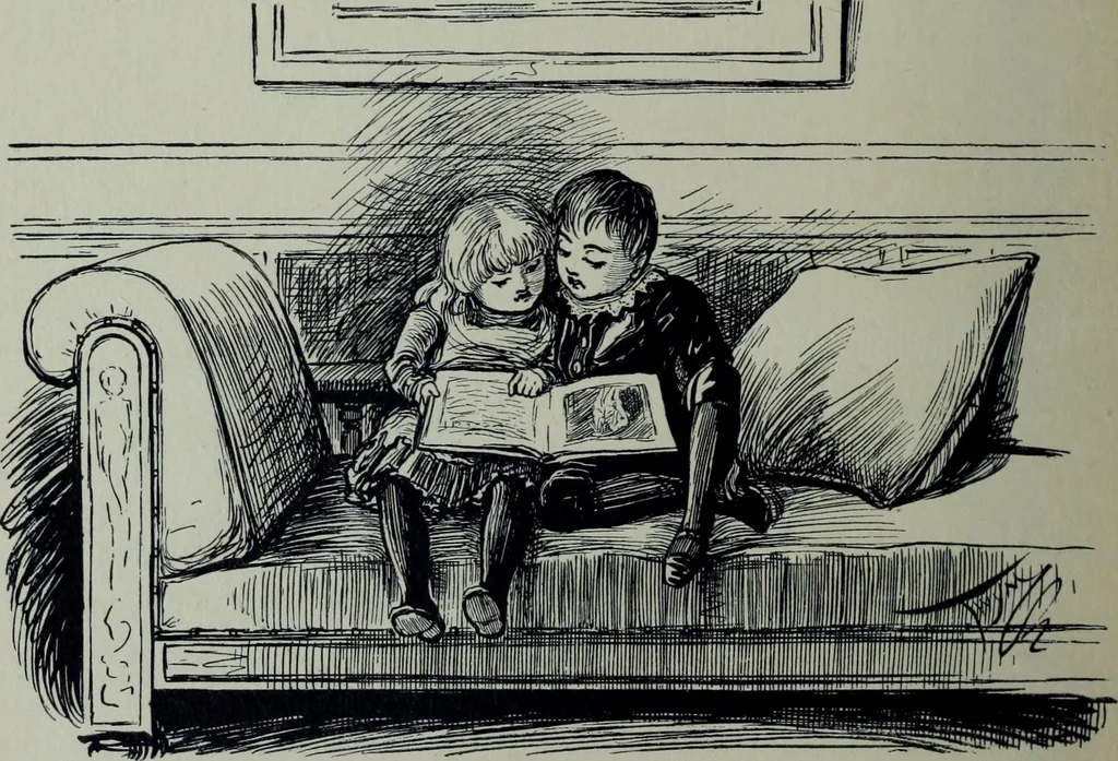 An illustration from Glasgow men and women, their children and some strangers within their gates : a selection from the sketches of Twym / by A.S. Boyd, 1905, leaf 229