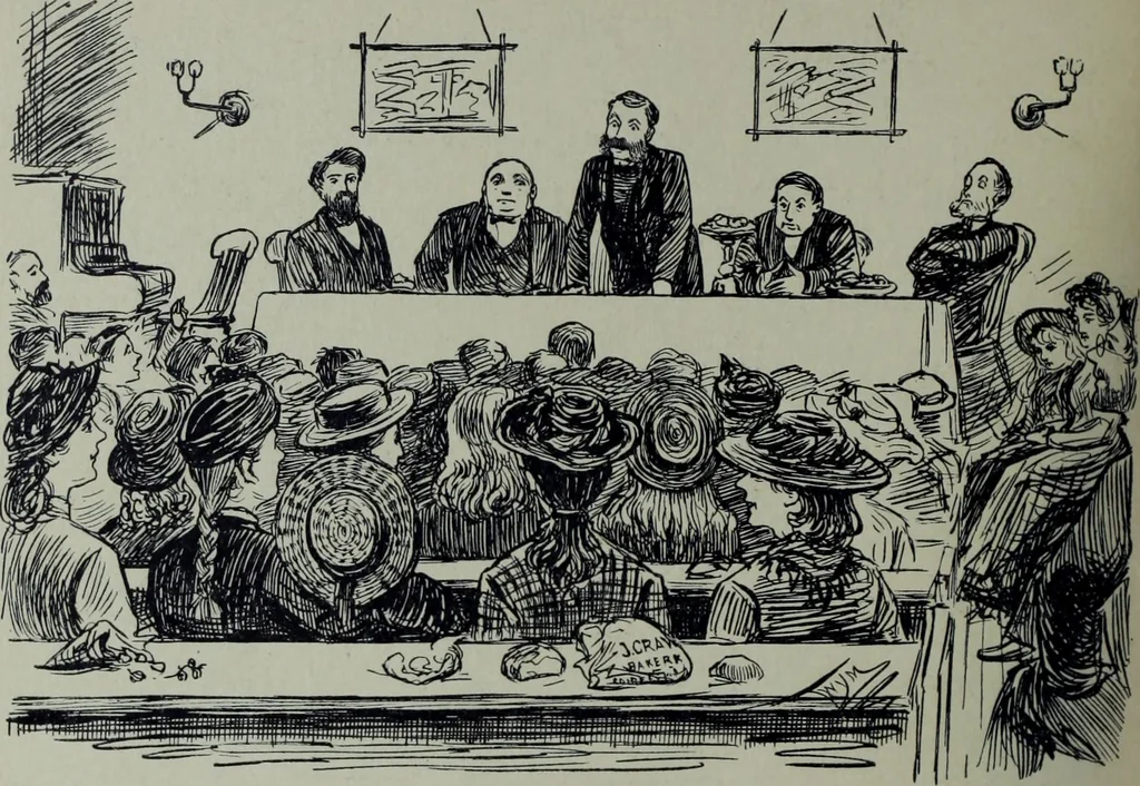 An illustration from Glasgow men and women, their children and some strangers within their gates : a selection from the sketches of Twym / by A.S. Boyd, 1905, leaf 241
