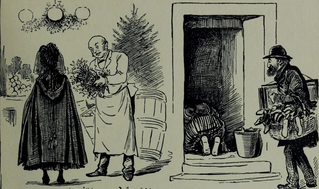 An illustration from Glasgow men and women, their children and some strangers within their gates : a selection from the sketches of Twym / by A.S. Boyd, 1905, leaf 244