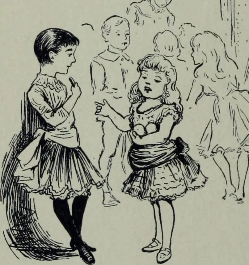 An illustration from Glasgow men and women, their children and some strangers within their gates : a selection from the sketches of Twym / by A.S. Boyd, 1905, leaf 245