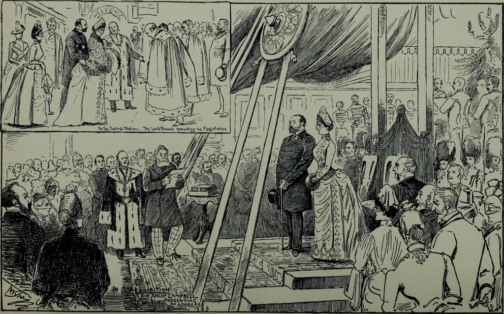 An illustration from Glasgow men and women, their children and some strangers within their gates : a selection from the sketches of Twym / by A.S. Boyd, 1905, leaf 32