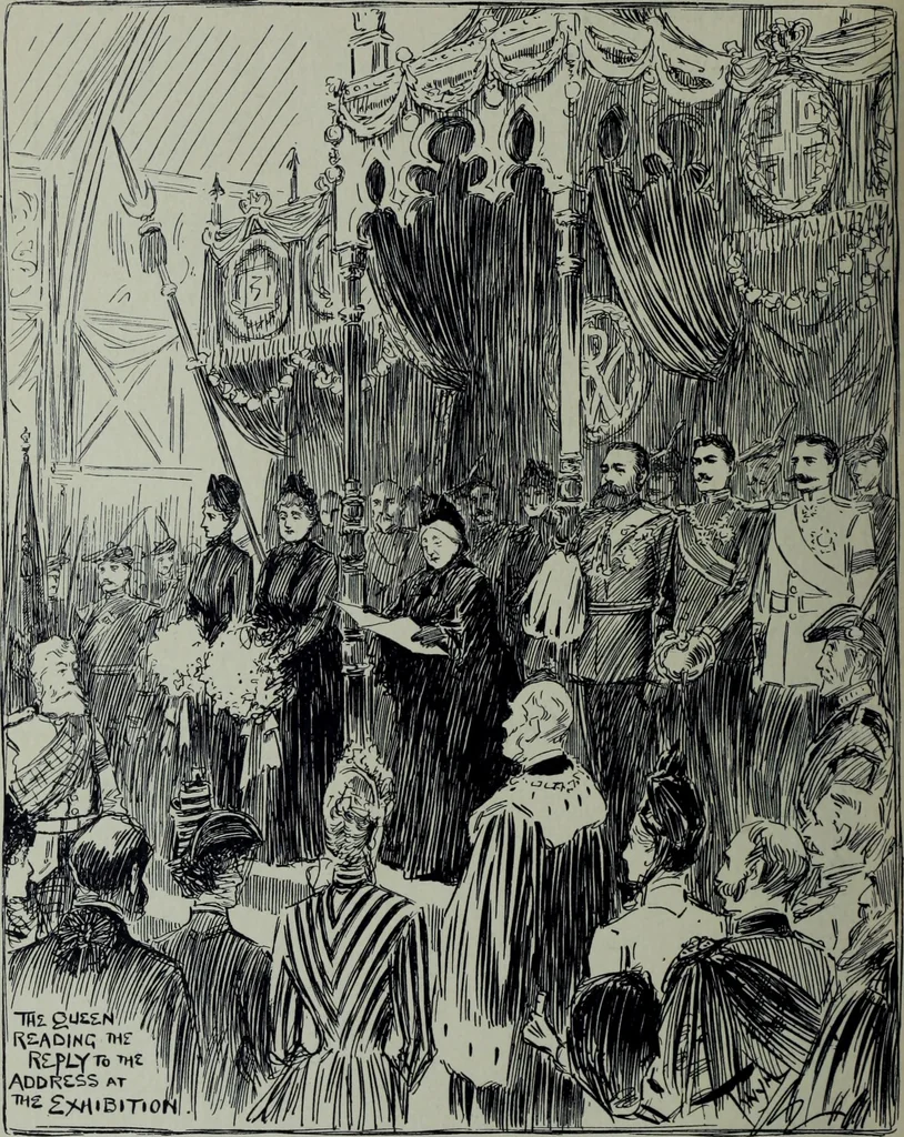 An illustration from Glasgow men and women, their children and some strangers within their gates : a selection from the sketches of Twym / by A.S. Boyd, 1905, leaf 33