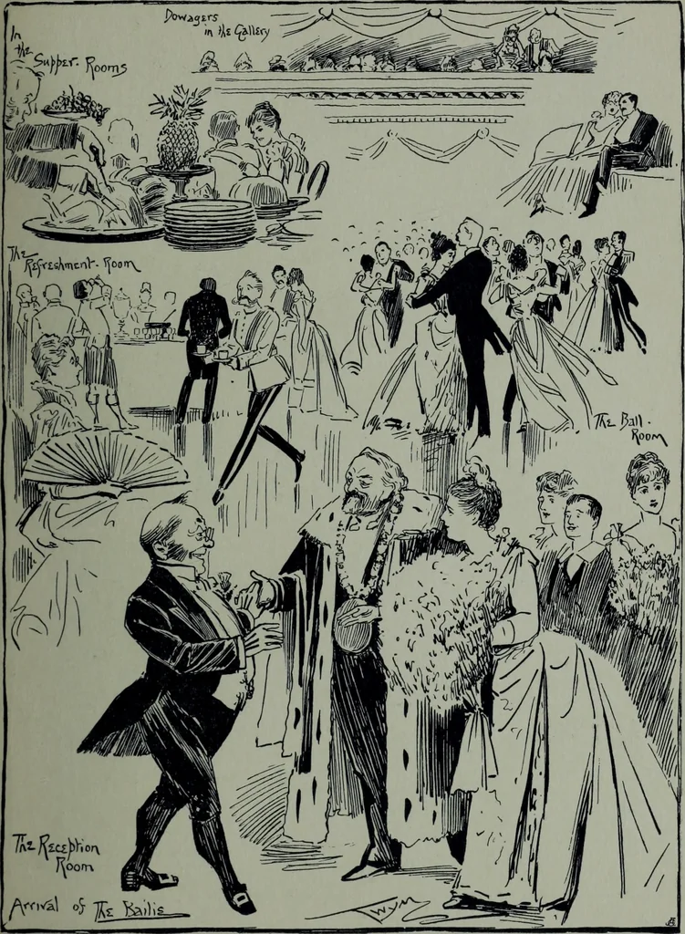 An illustration from Glasgow men and women, their children and some strangers within their gates : a selection from the sketches of Twym / by A.S. Boyd, 1905, leaf 40