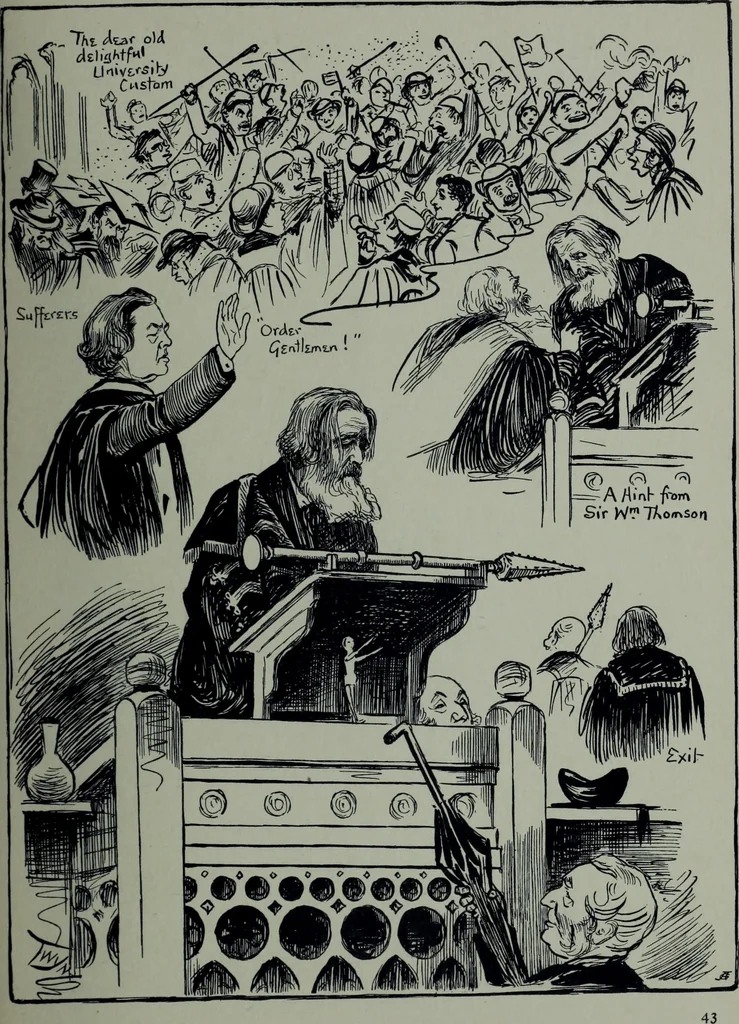 An illustration from Glasgow men and women, their children and some strangers within their gates : a selection from the sketches of Twym / by A.S. Boyd, 1905, leaf 48