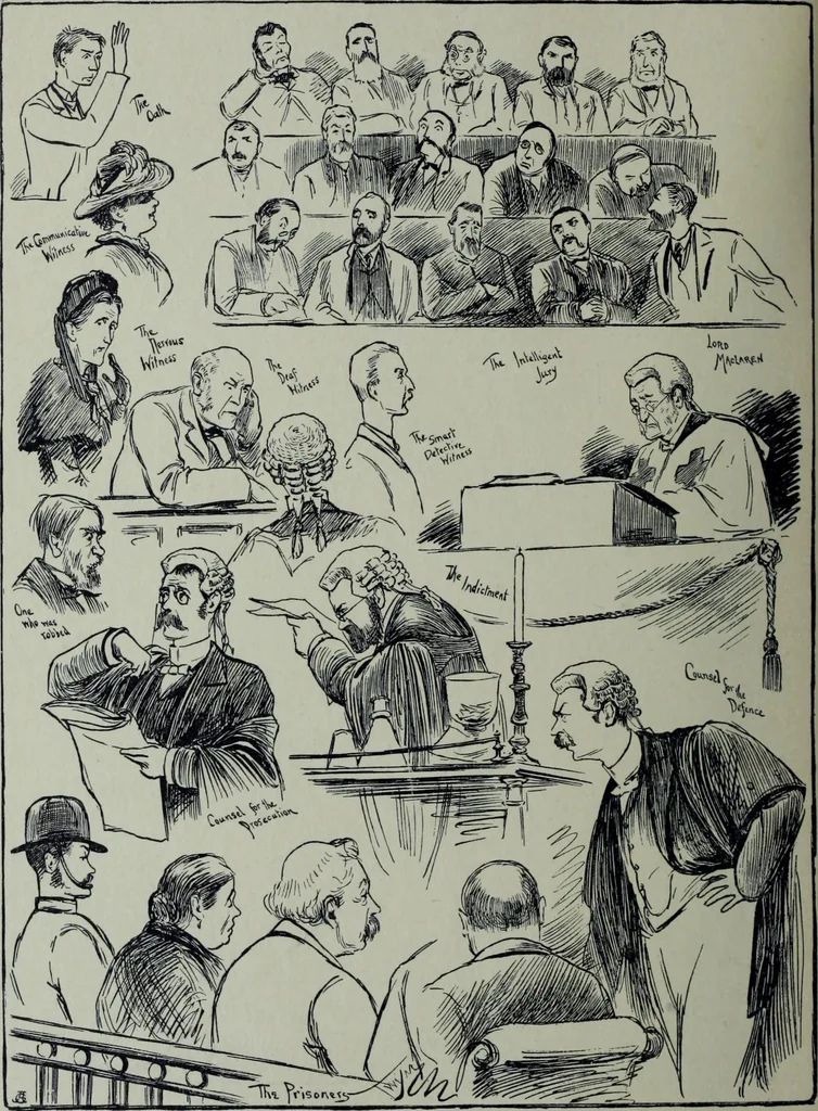 An illustration from Glasgow men and women, their children and some strangers within their gates : a selection from the sketches of Twym / by A.S. Boyd, 1905, leaf 57