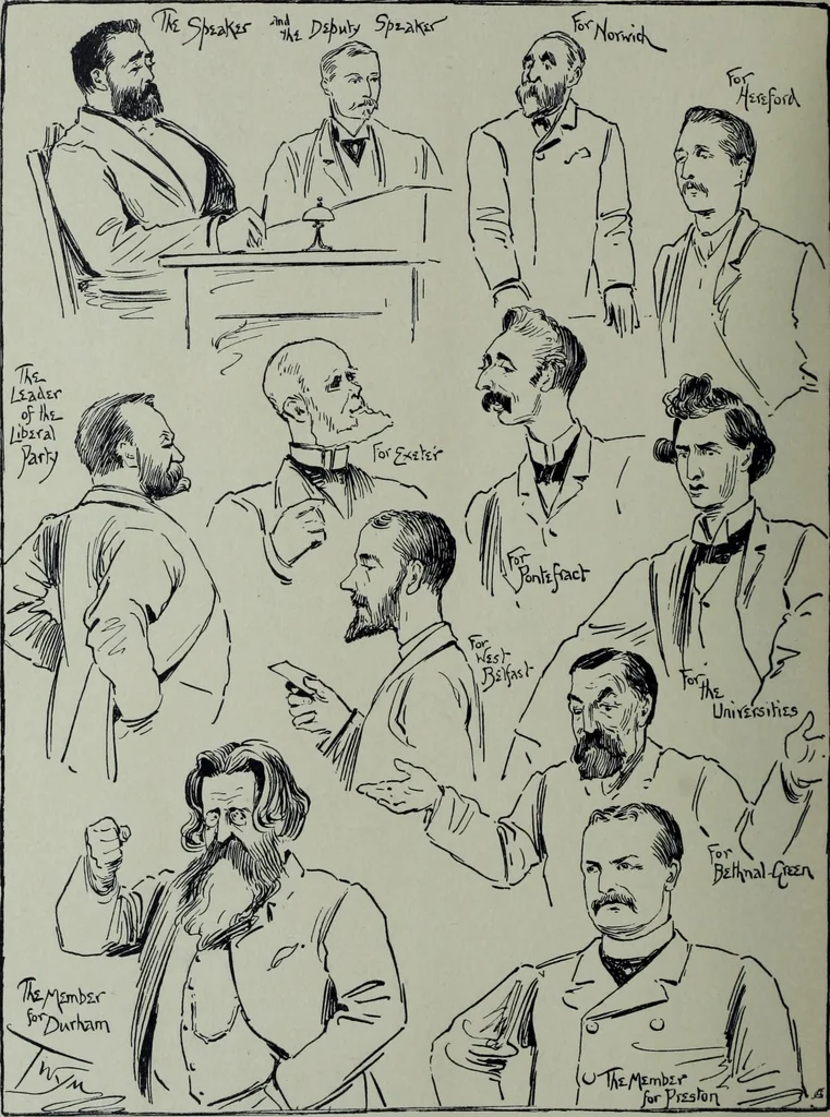 An illustration from Glasgow men and women, their children and some strangers within their gates : a selection from the sketches of Twym / by A.S. Boyd, 1905, leaf 65