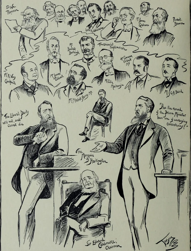 An illustration from Glasgow men and women, their children and some strangers within their gates : a selection from the sketches of Twym / by A.S. Boyd, 1905, leaf 81