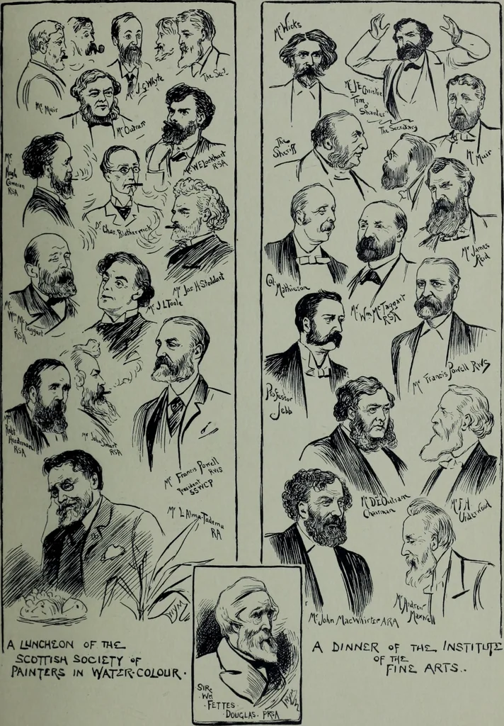 An illustration from Glasgow men and women, their children and some strangers within their gates : a selection from the sketches of Twym / by A.S. Boyd, 1905, leaf 96