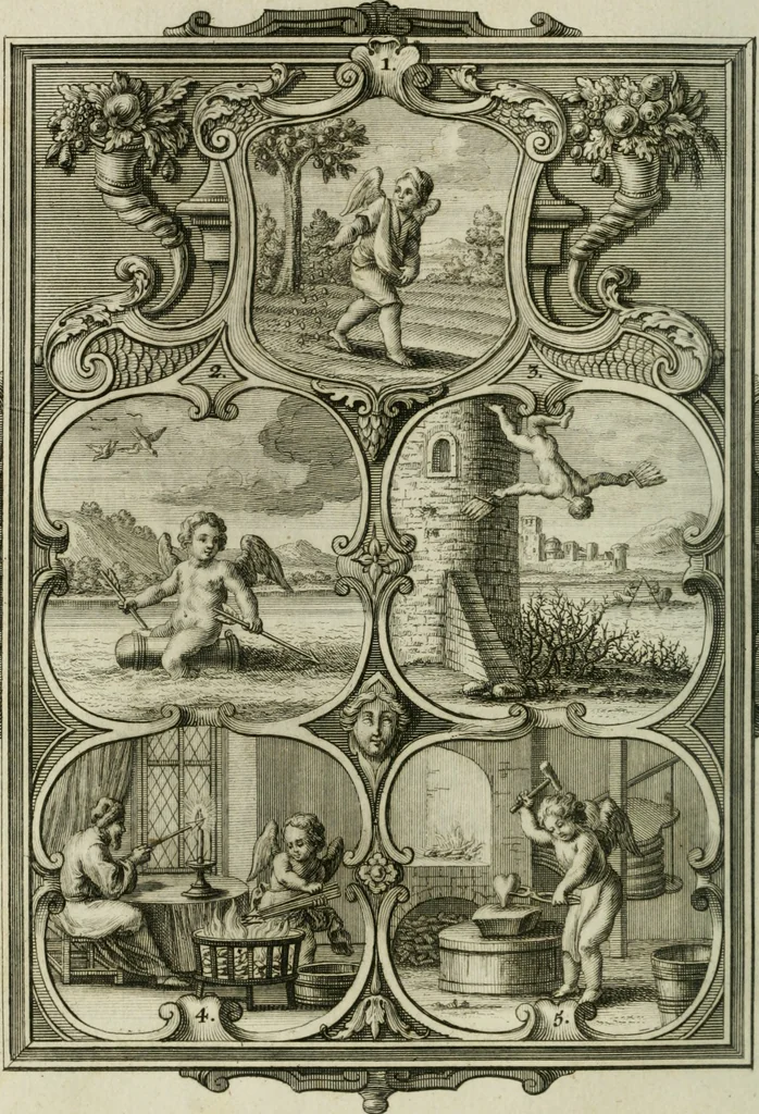 An illustration from Güldene Aepfel in silbernen Schalen, das ist, Worte geredet zu seiner Zeit über 400 Sinnbilder von allerley Zeiten und Umständen des menschlichen Lebens zu Beförderung der Erbauung, 1746, leaf 11