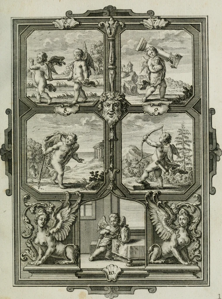 An illustration from Güldene Aepfel in silbernen Schalen, das ist, Worte geredet zu seiner Zeit über 400 Sinnbilder von allerley Zeiten und Umständen des menschlichen Lebens zu Beförderung der Erbauung, 1746, leaf 14